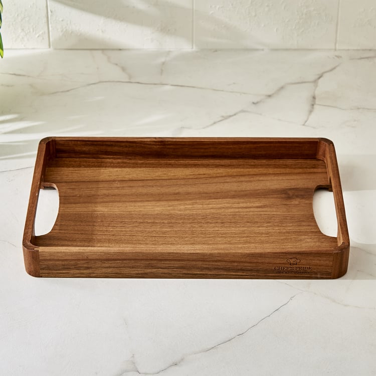 Chefs Pride Marion Acacia Wood Serving Tray