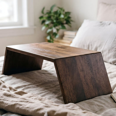 Walnut Luxe Wooden Bed Tray