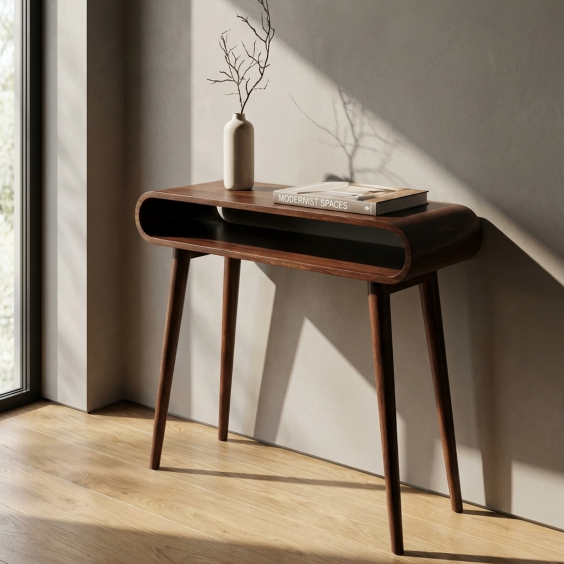 Curved Chestnut Coffee Table