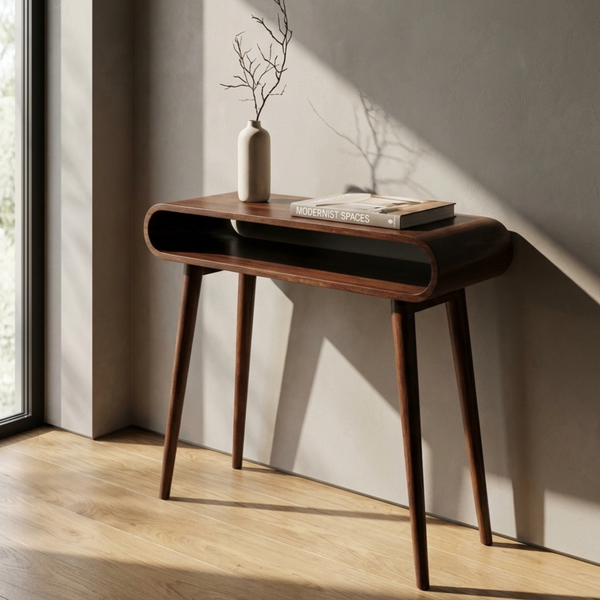 Curved Chestnut Coffee Table