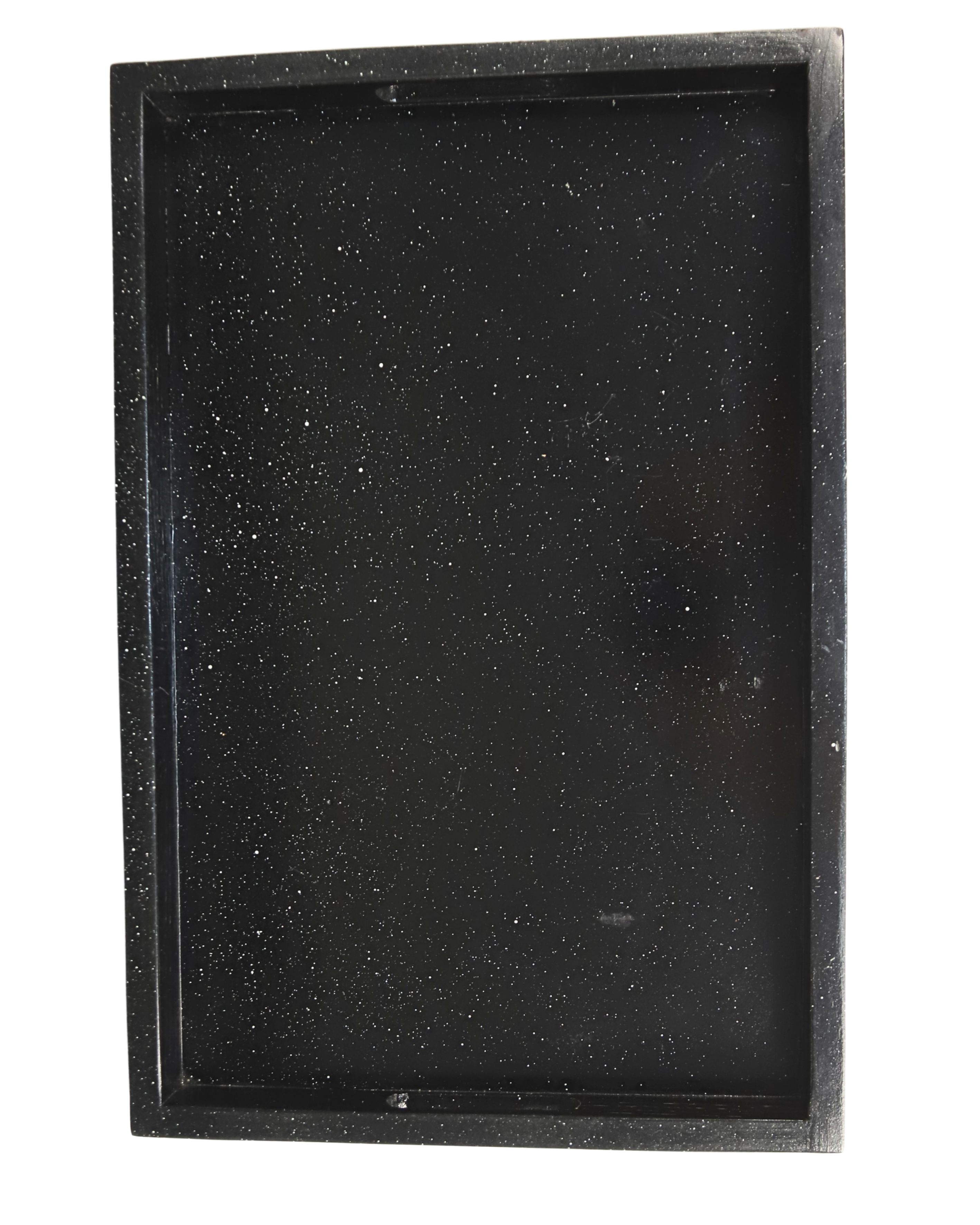 Set of 3 Black Rectangular Wooden Serving Platters