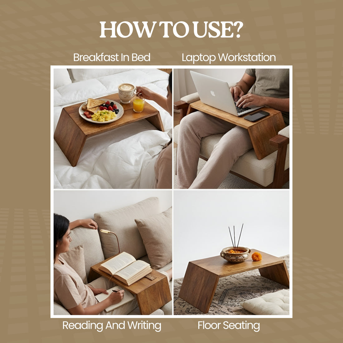 Takai Foldable Wooden Breakfast Table