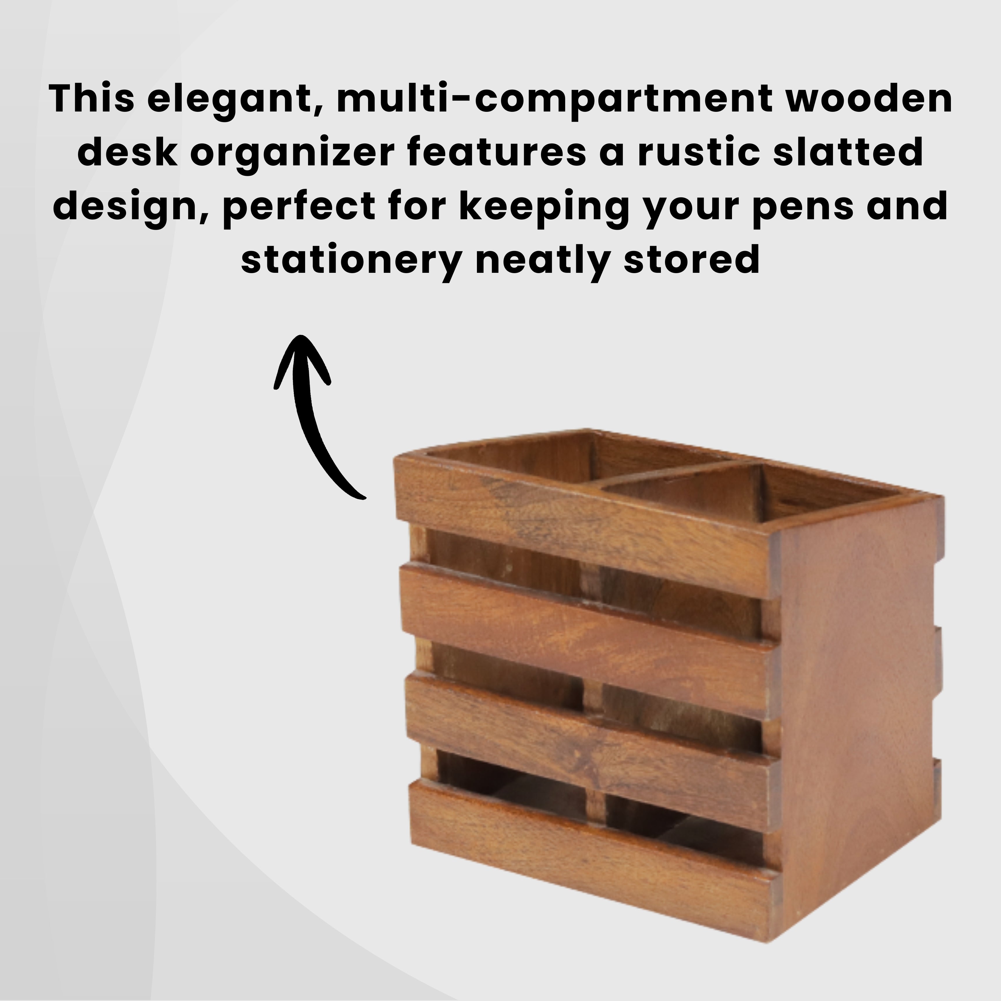 Slotted Wooden Multi-Utility Organizer