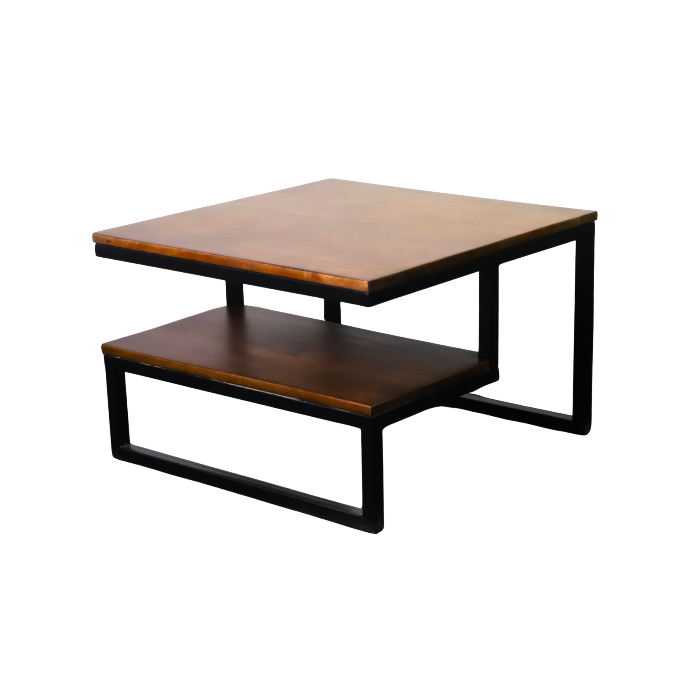 Modern Industrial Two-Tier Coffee Table