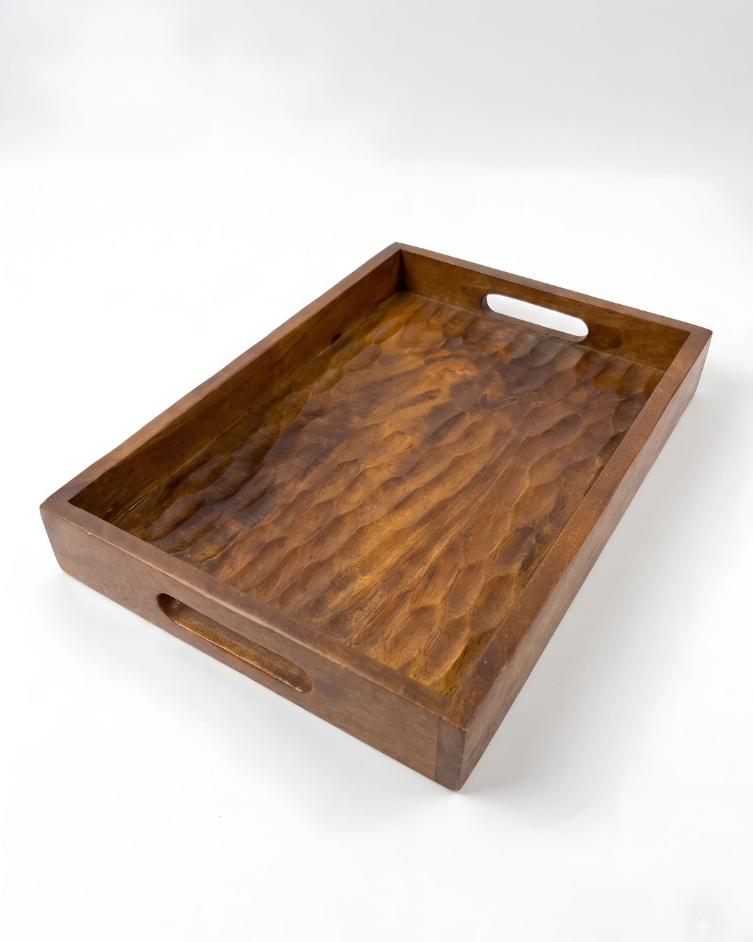 Premium Natural Wood Rectangular Serving Tray