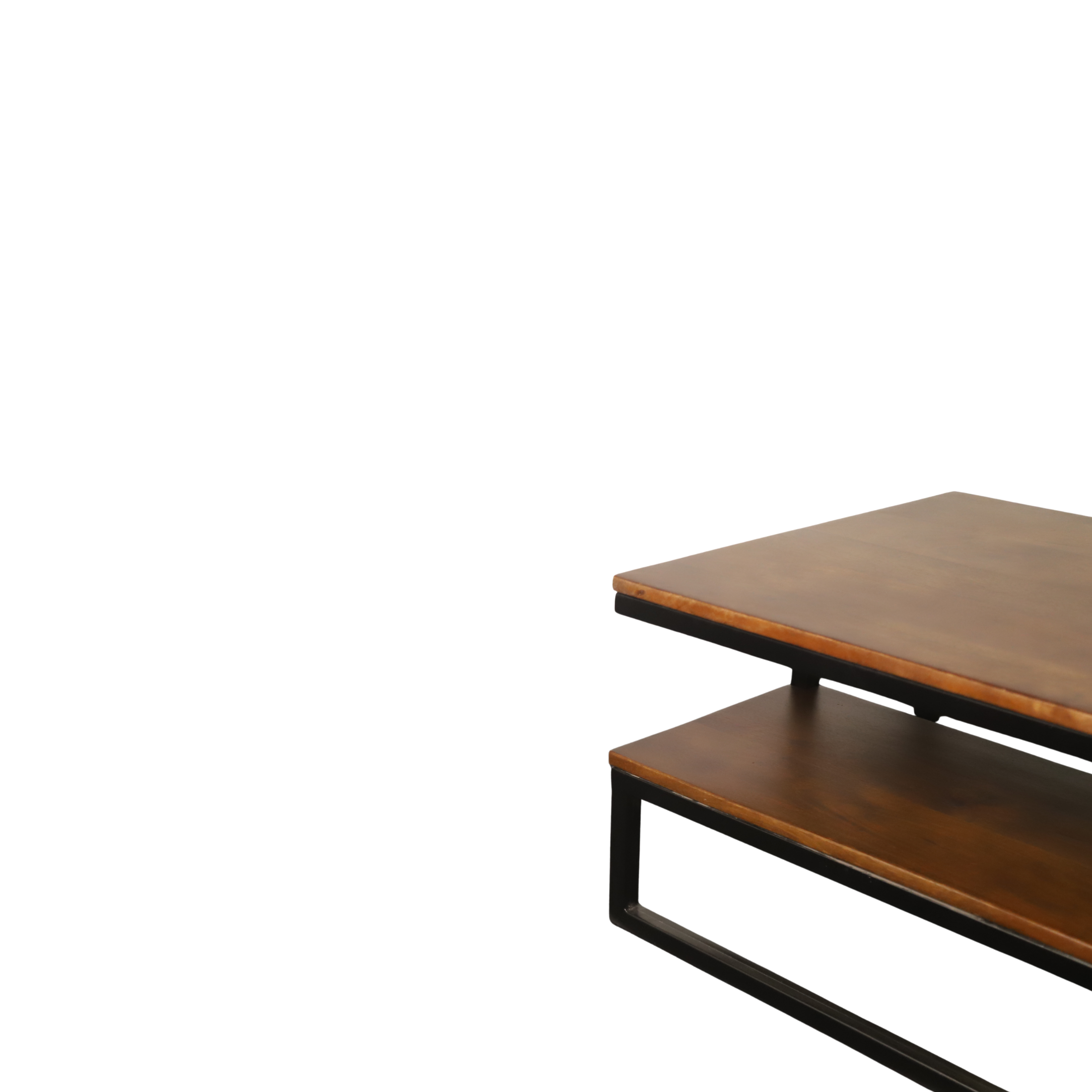 Modern Industrial Two-Tier Coffee Table