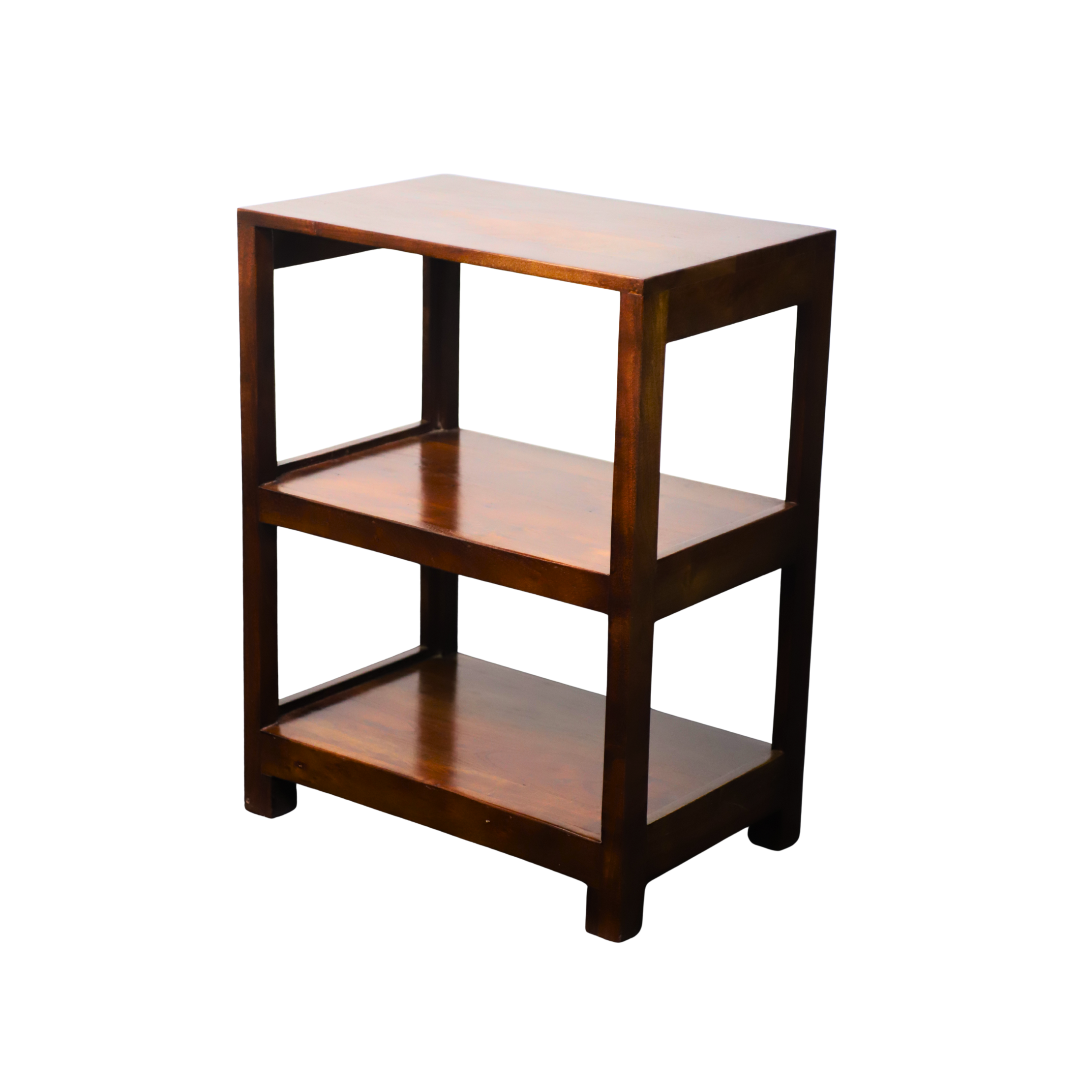 Wooden Three-Tier Shelf Unit