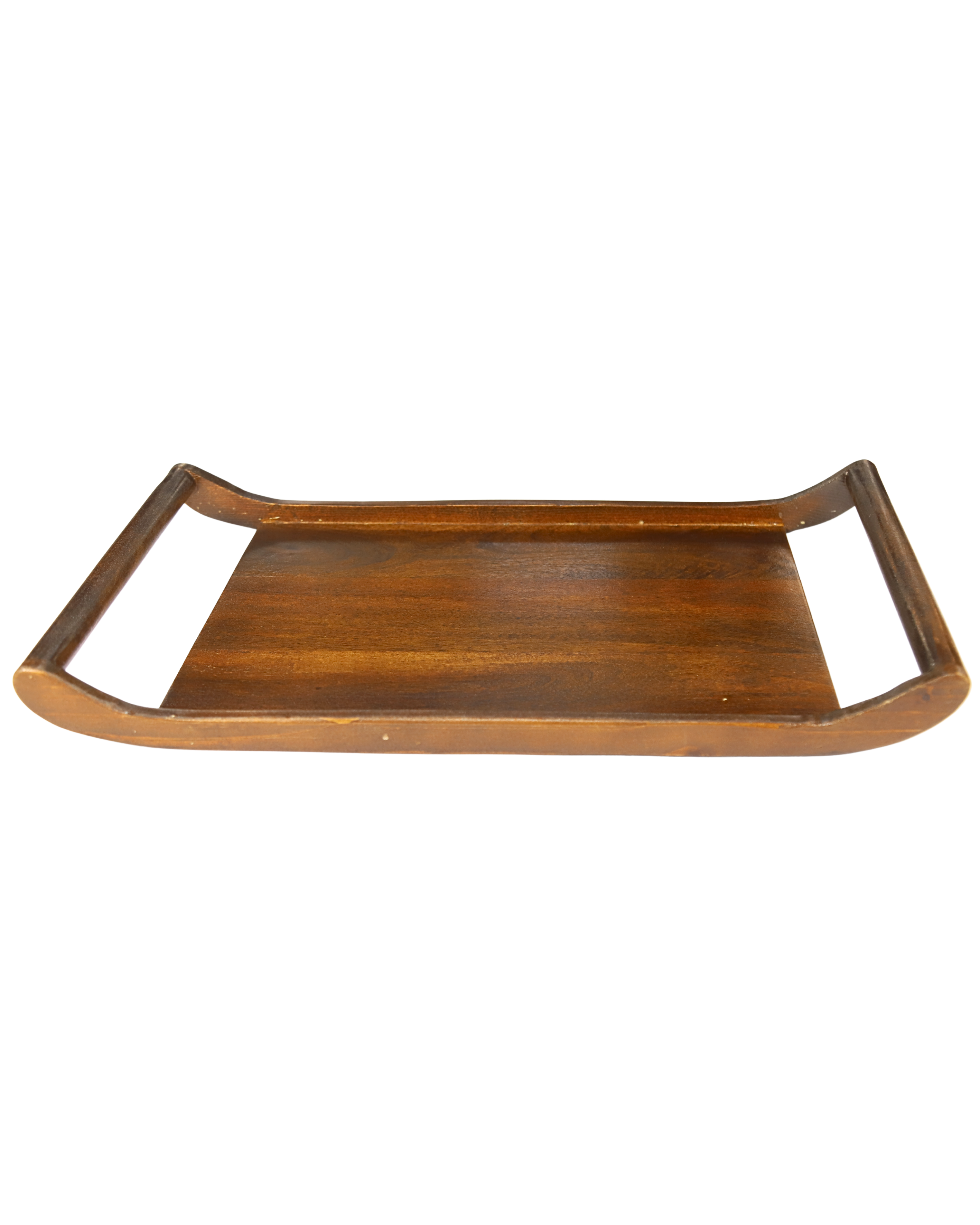 Classic Wooden Rectangular Serving Platter with Curved Handles