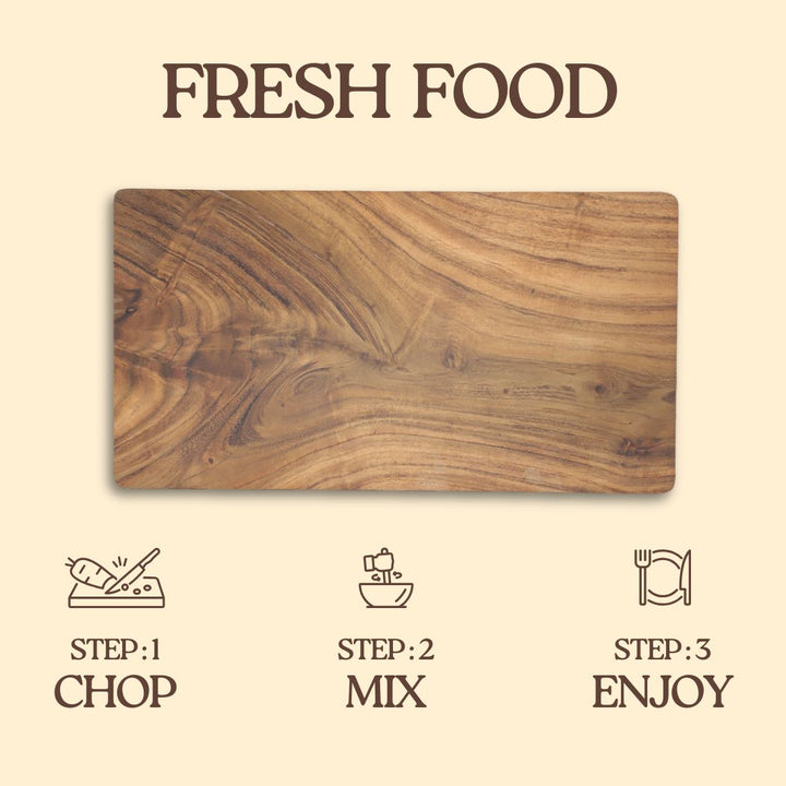 Rustic Flat Wooden Chopping Board