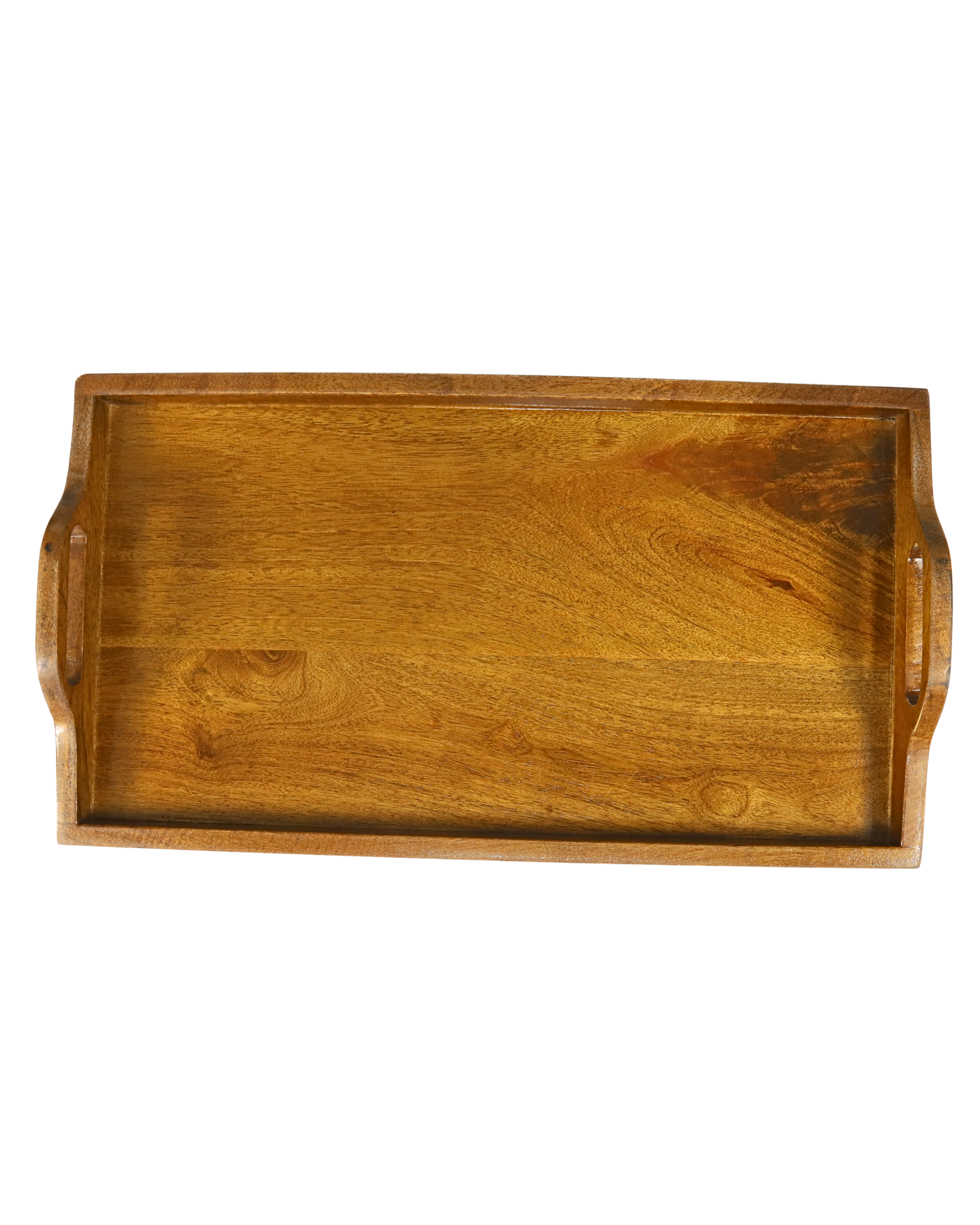 Classic Wooden Serving Tray with Raised Handles