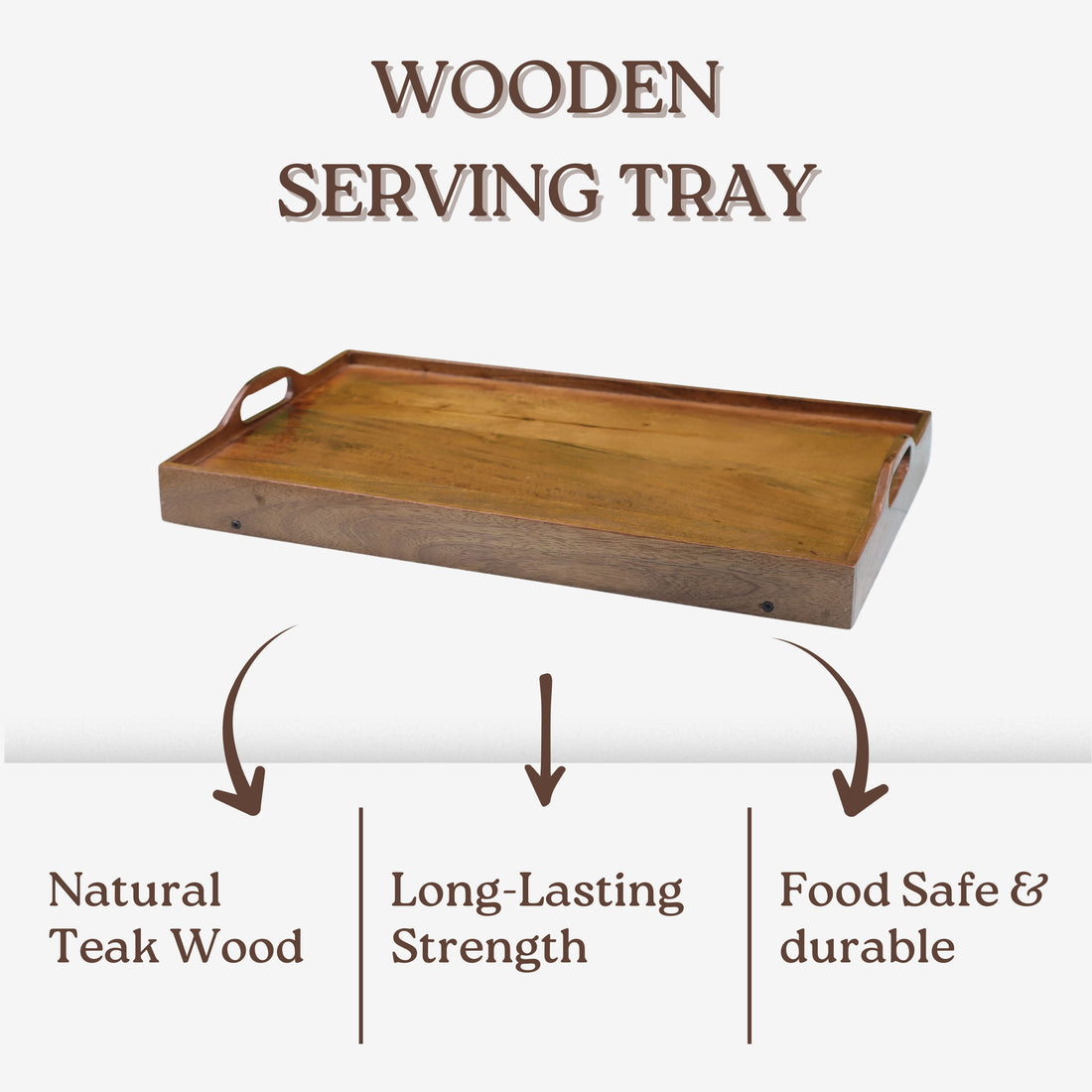 Wooden Bed Tray Table: Folding Breakfast & Serving Tray