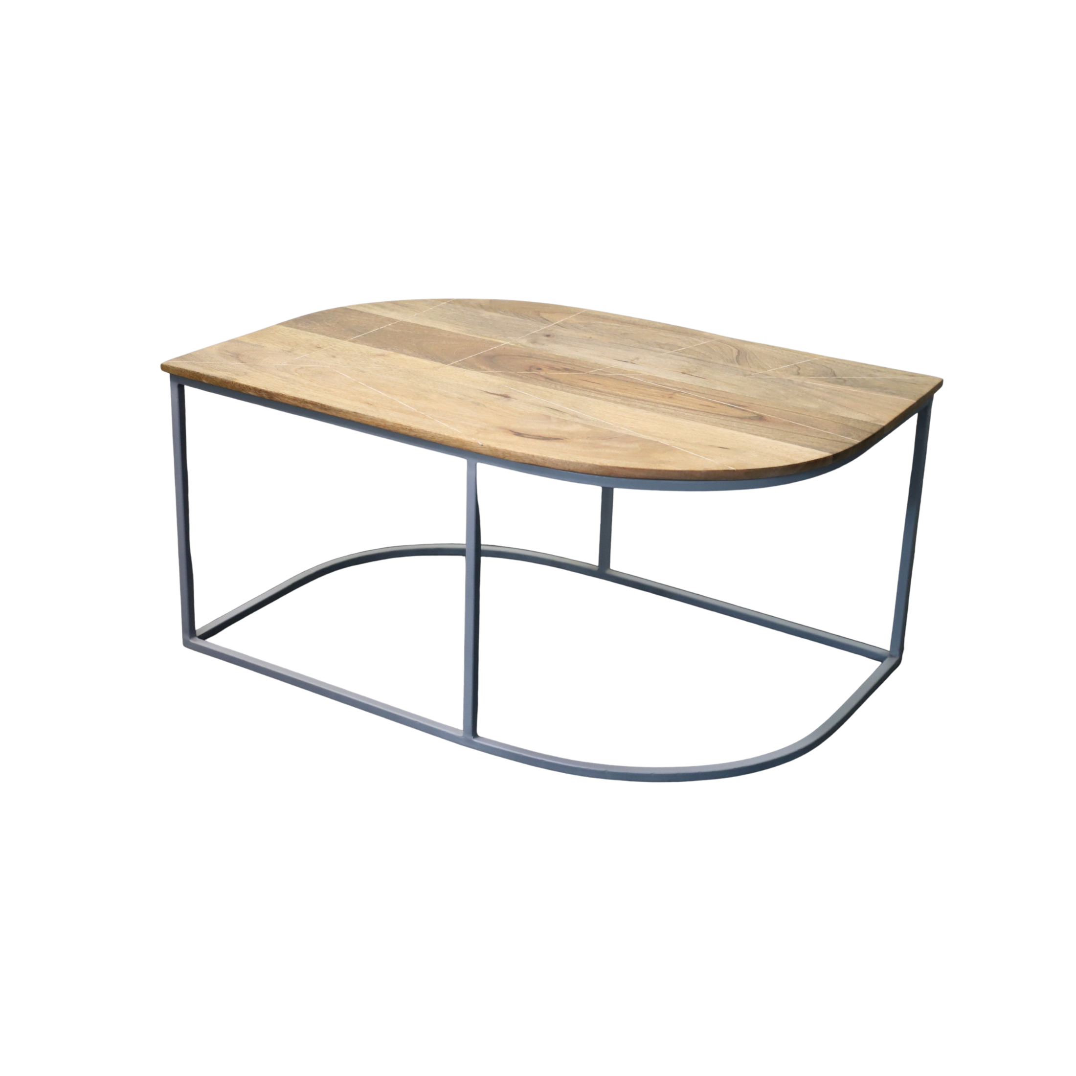 Modern Industrial Wood & Metal Coffee Table