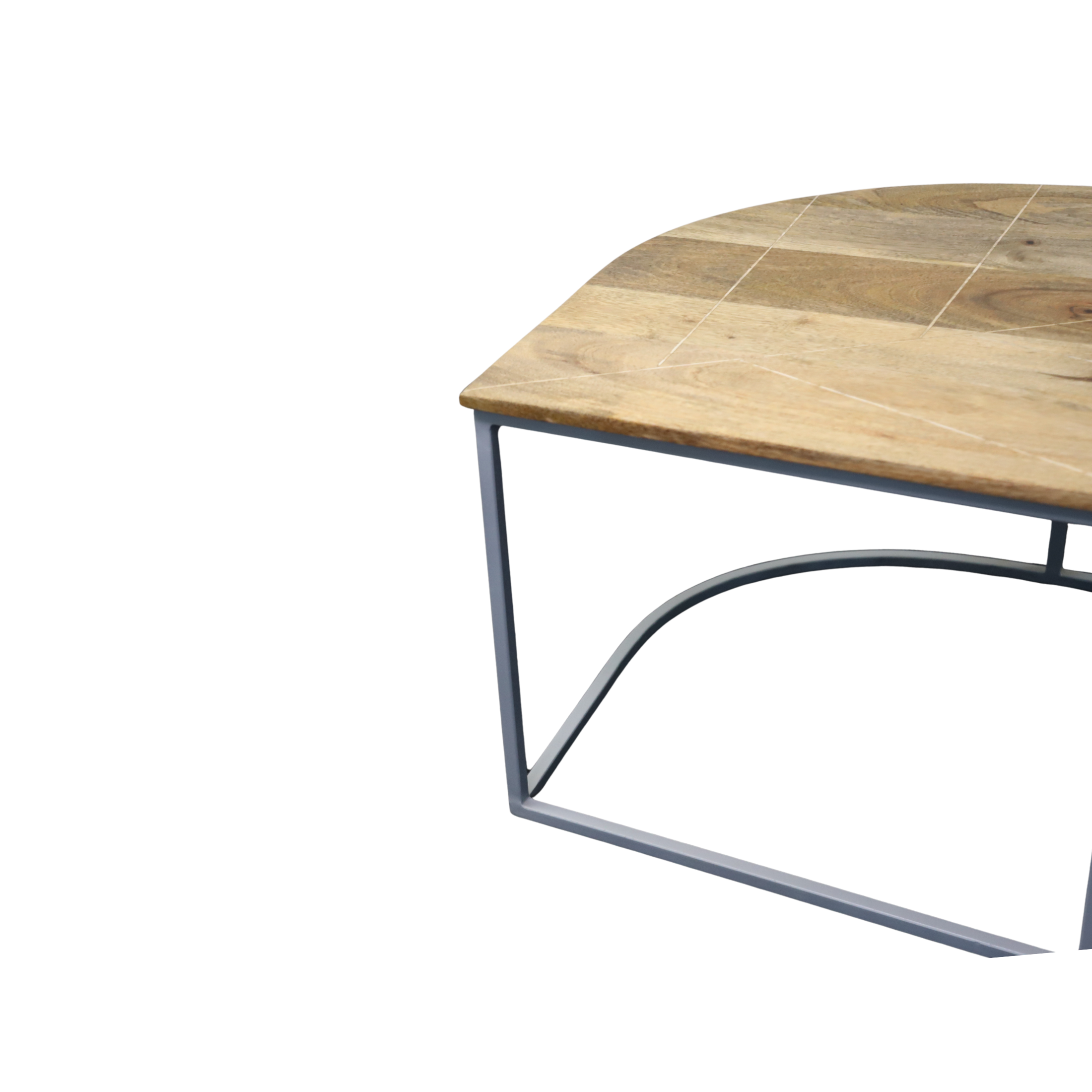 Modern Industrial Wood & Metal Coffee Table