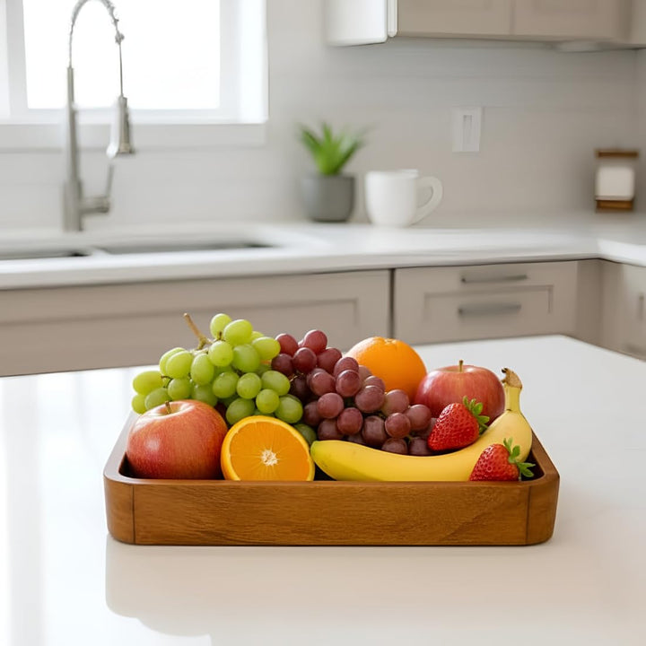 Rustic Wooden Rectangular Serving Tray