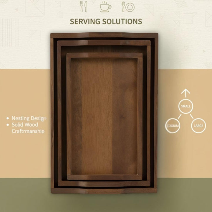 The Modern Farmhouse Nested Serving Tray Set (Set of 3)