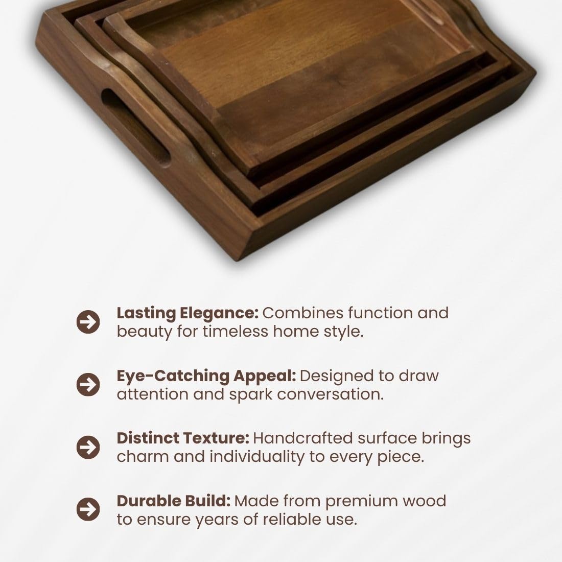 The Modern Farmhouse Nested Serving Tray Set (Set of 3)