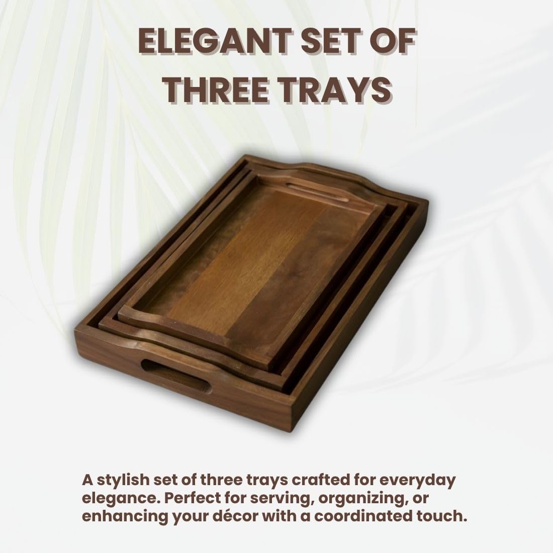 The Modern Farmhouse Nested Serving Tray Set (Set of 3)