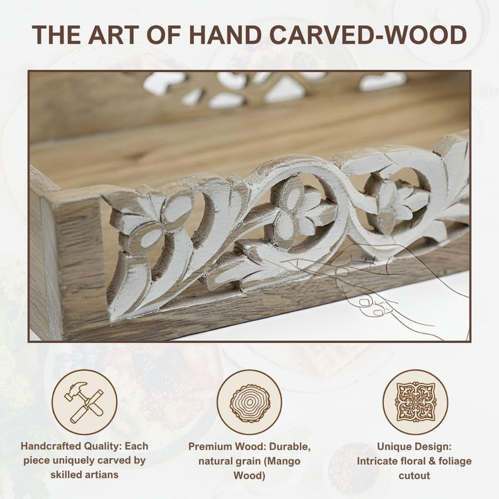 The Artisanal Carved Mango Wood Serving Tray