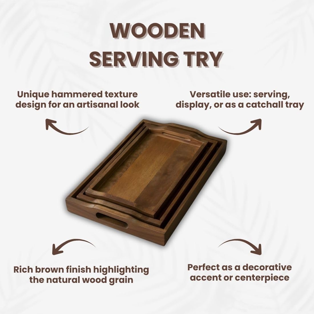 The Modern Farmhouse Nested Serving Tray Set (Set of 3)