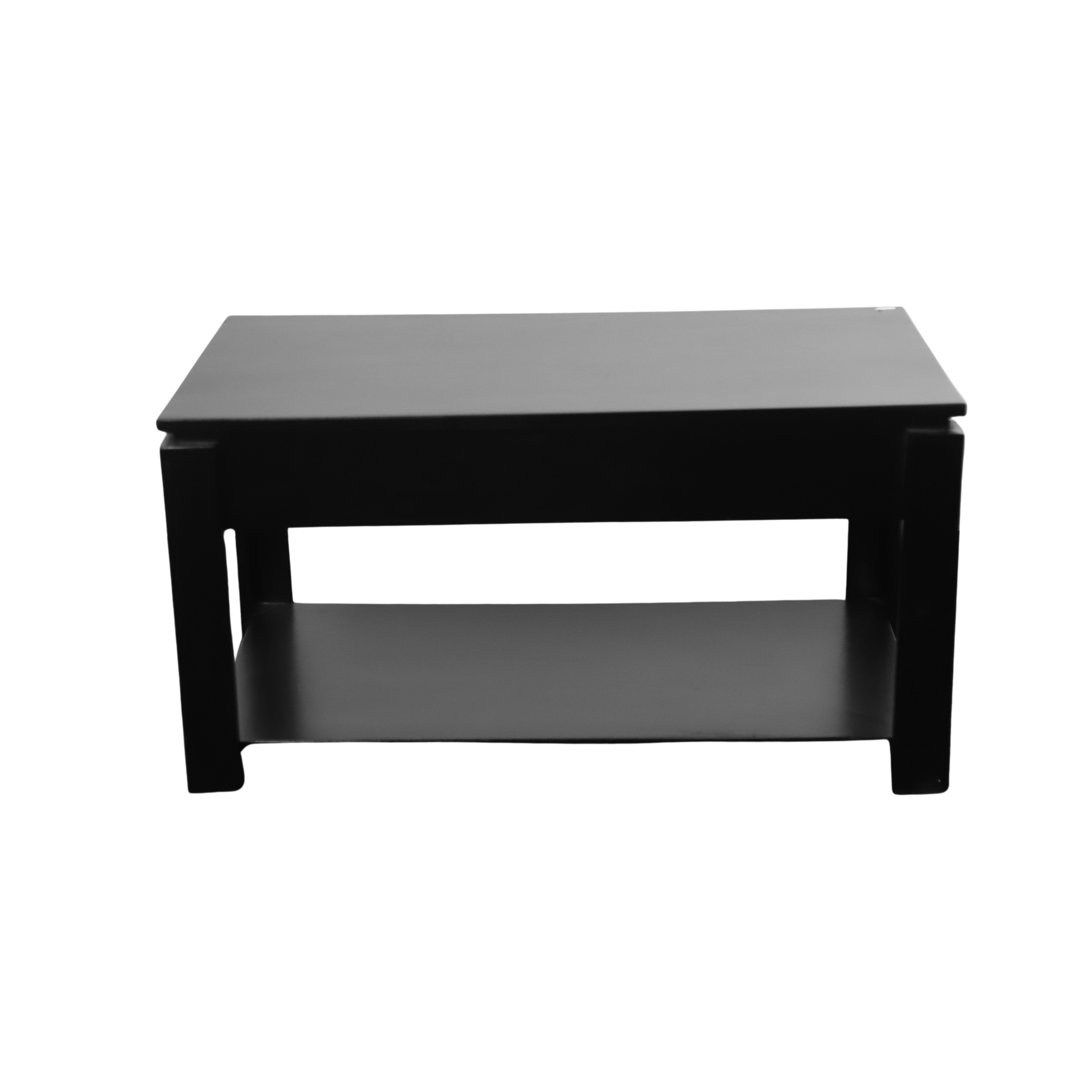 Classic Black Wooden Coffee Table with Storage Shelf