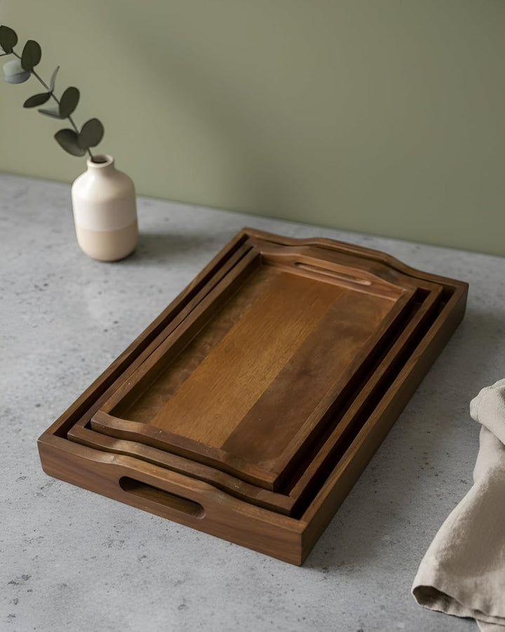 The Modern Farmhouse Nested Serving Tray Set (Set of 3)