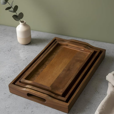 The Modern Farmhouse Nested Serving Tray Set (Set of 3)