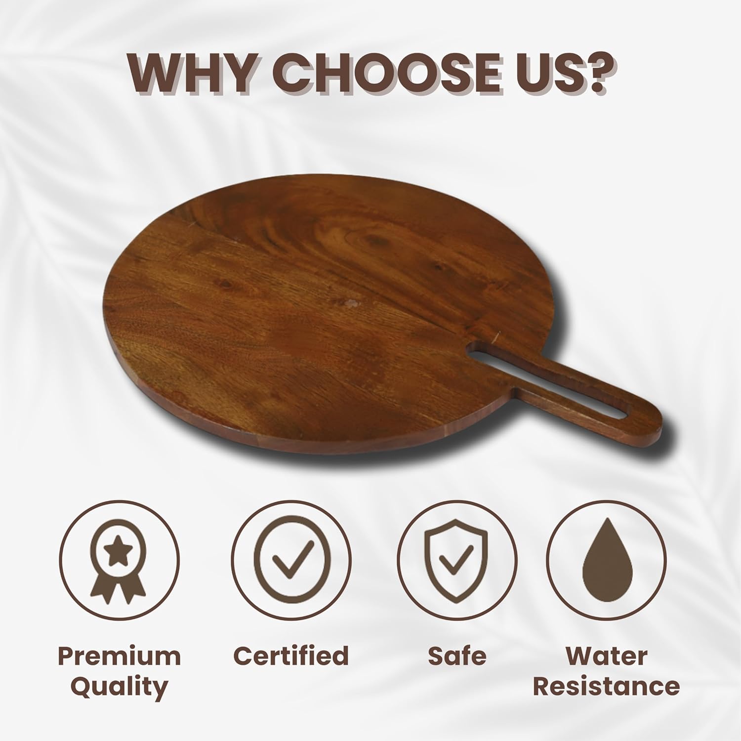 Rustic Round Wooden Serving Platter
