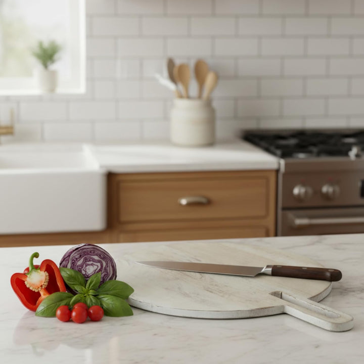 The Modern Round Wood Serving & Cutting Board