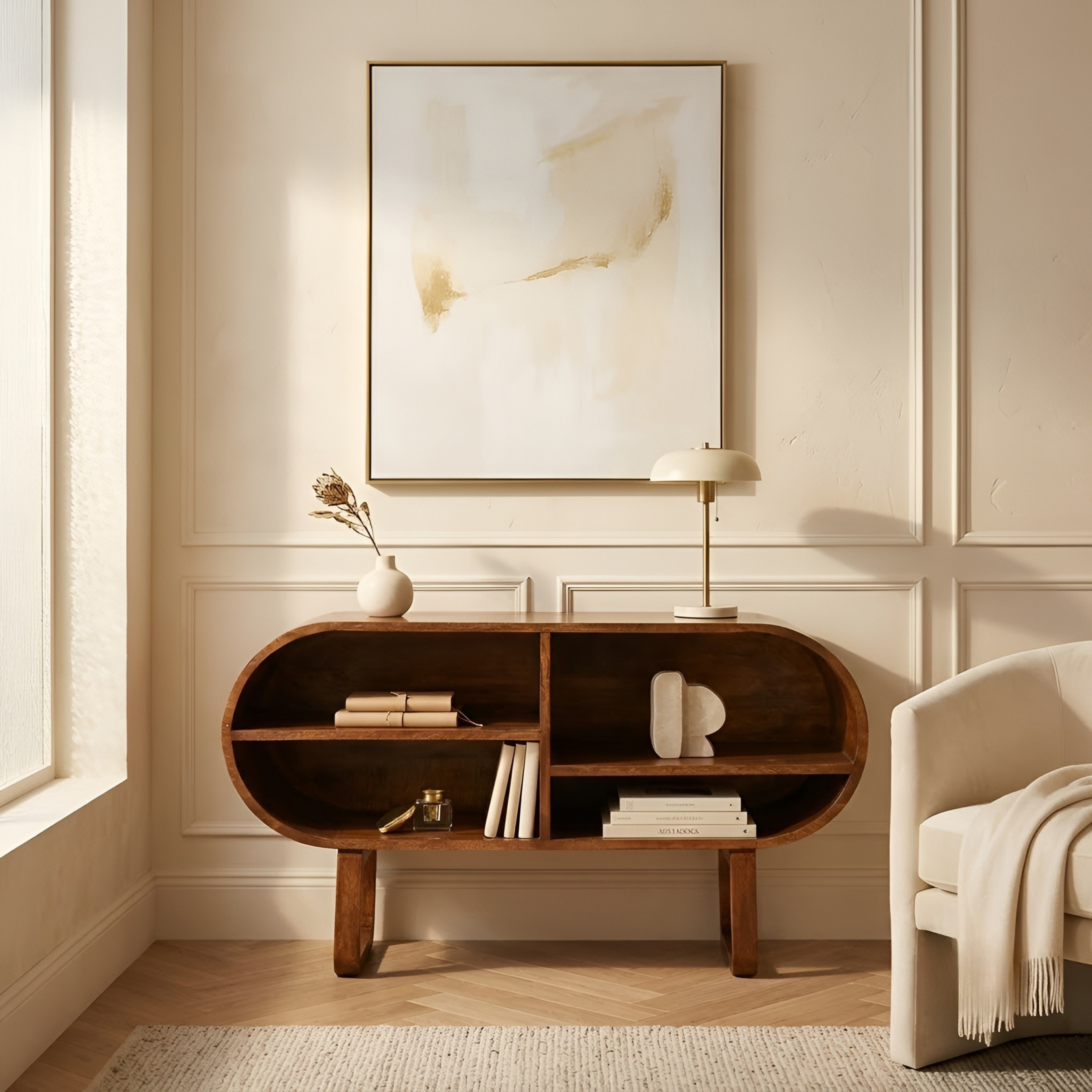 Chestnut Open Circular Media Unit