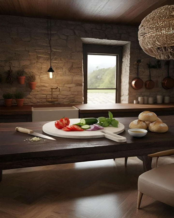 The Modern Round Wood Serving & Cutting Board