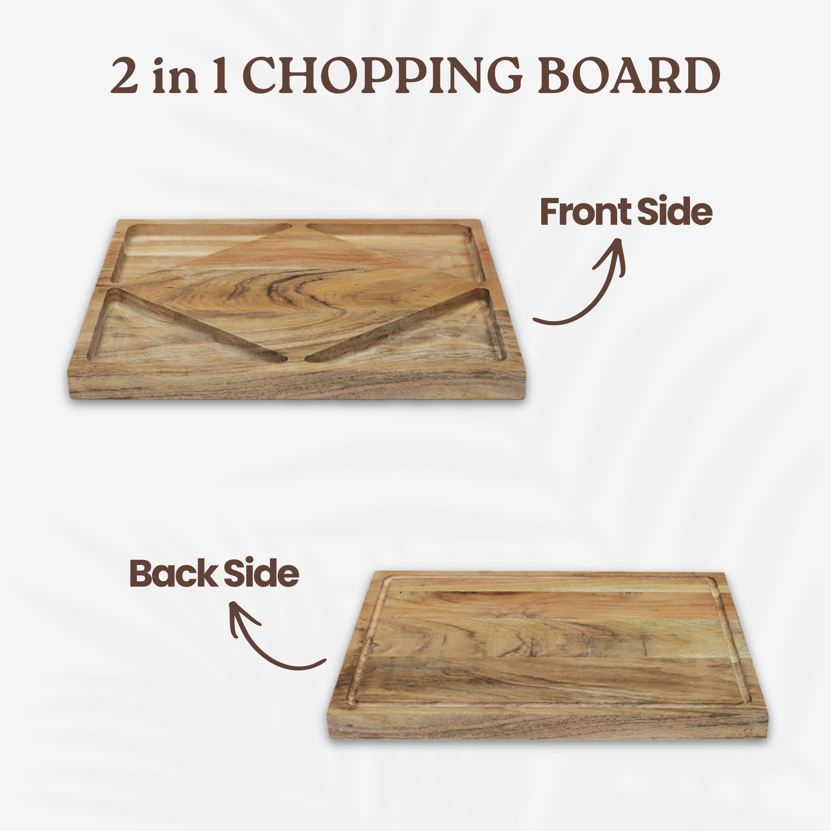 Geometric Acacia Wooden Cutting Board