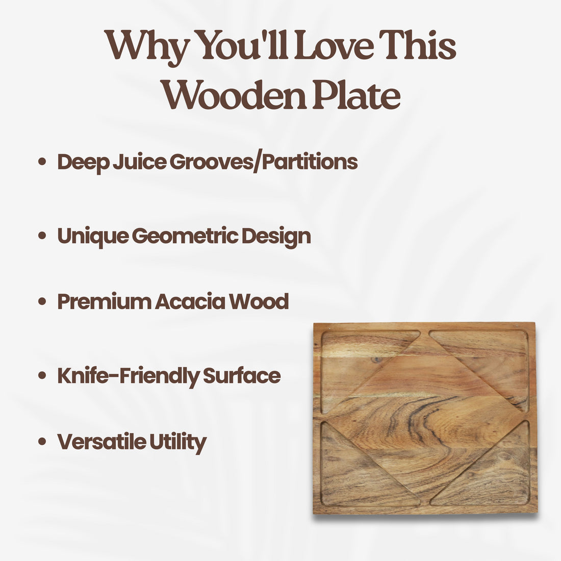 Geometric Acacia Wooden Cutting Board