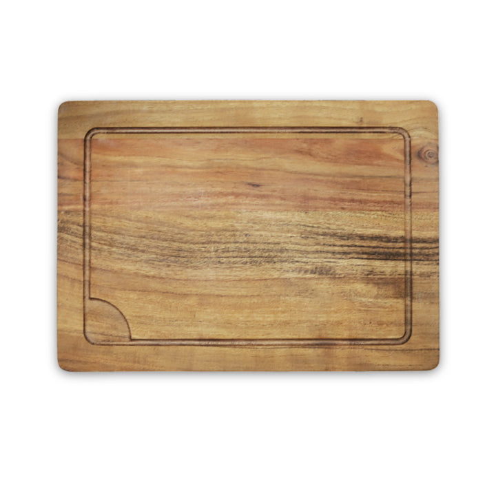 Classic Acacia Cutting Board: Everyday Kitchen Essential | Durable Wooden Chopping Board with Juice Groove