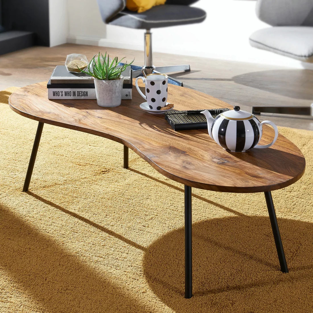 Bean Acacia Wood Coffee Table