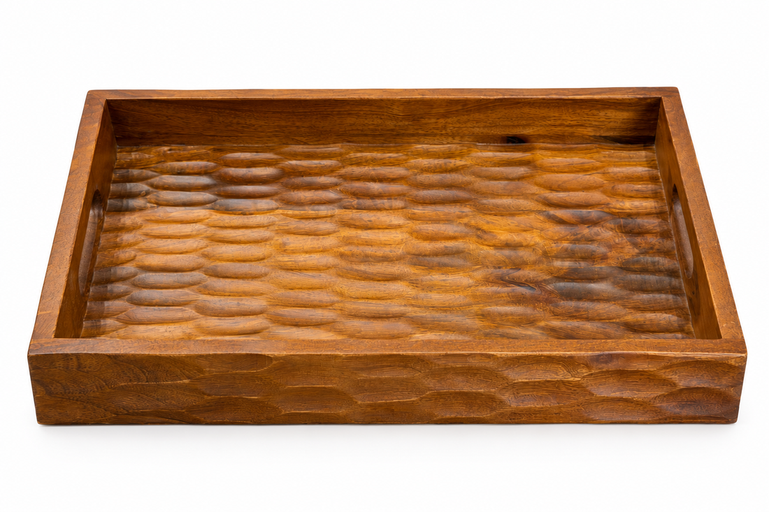 Rustic Handcrafted Wooden Serving Tray