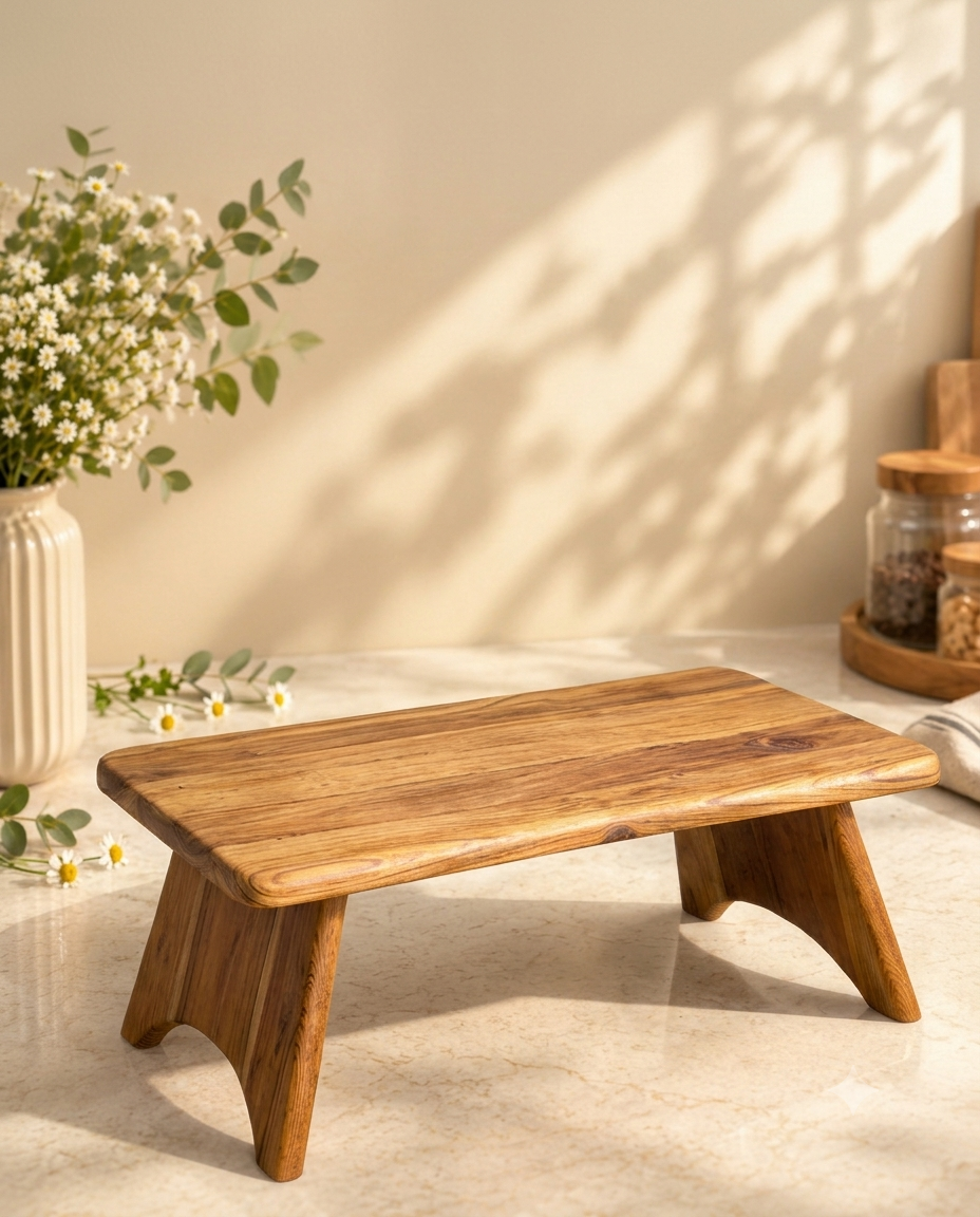 Rustic Natural Wood Low laptop Table