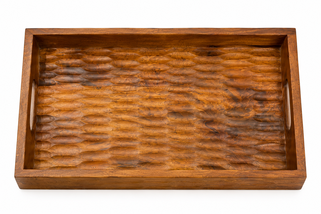 Rustic Handcrafted Wooden Serving Tray