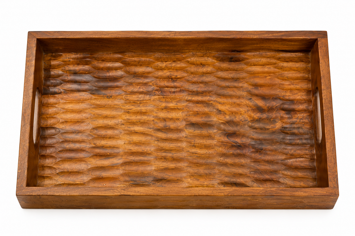 Rustic Handcrafted Wooden Serving Tray