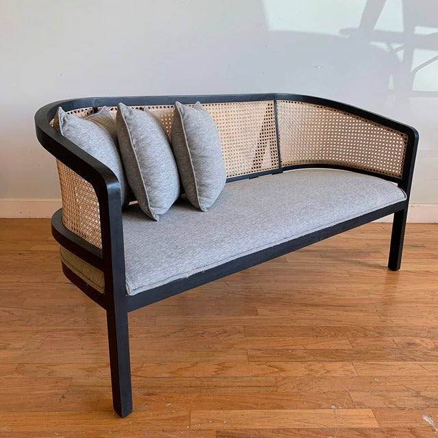 Noir Cane Lounge Settee