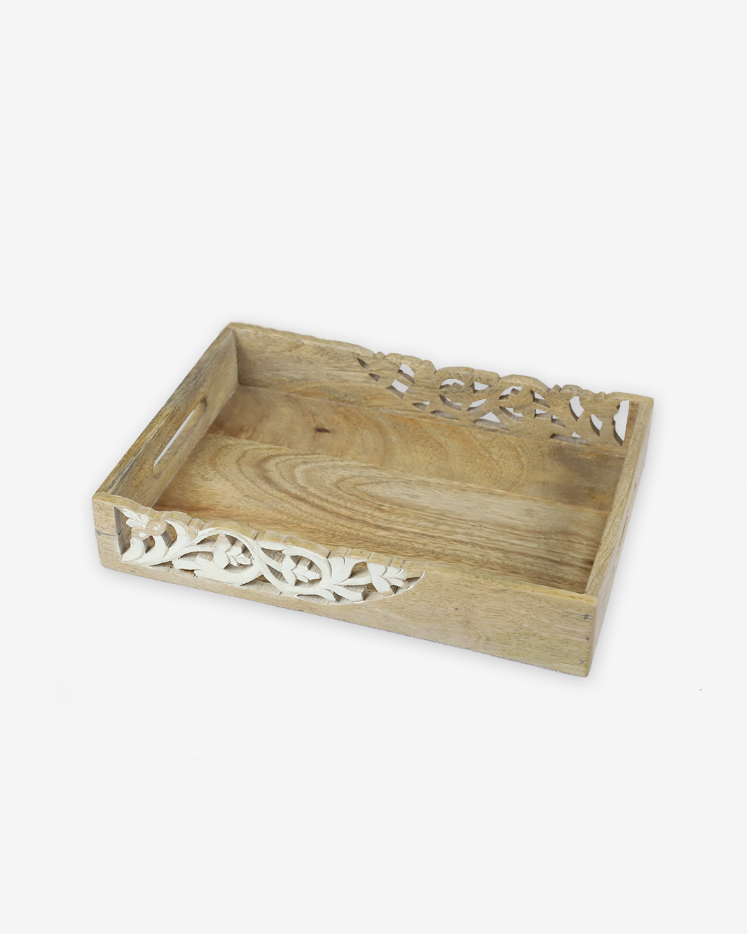 The Artisanal Carved Mango Wood Serving Tray
