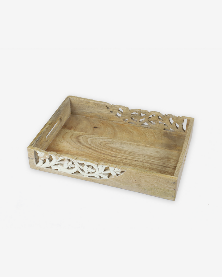 The Artisanal Carved Mango Wood Serving Tray