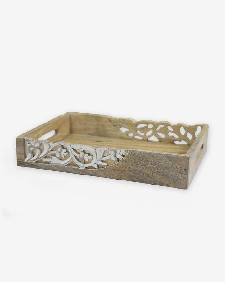 The Artisanal Carved Mango Wood Serving Tray