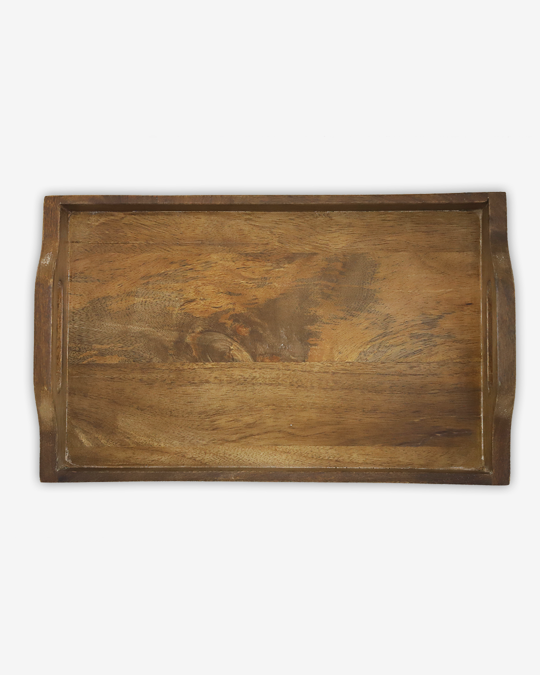 The Deep-Toned Acacia Wood Butler Tray