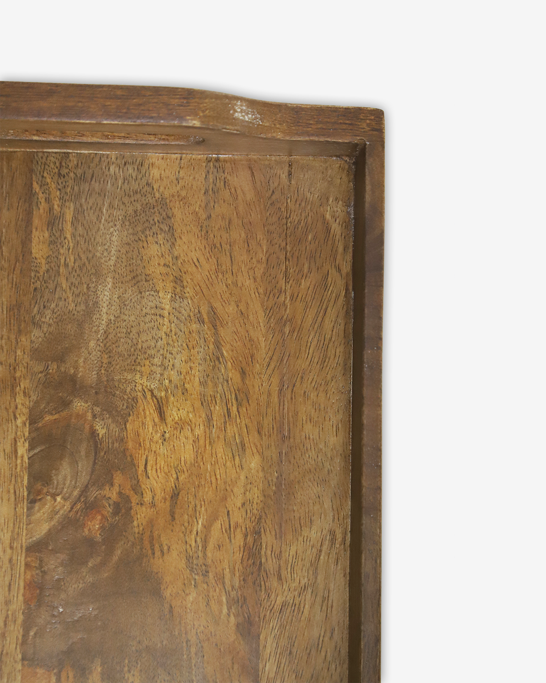 The Deep-Toned Acacia Wood Butler Tray