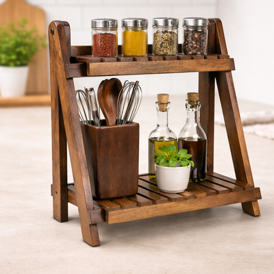 Wooden Foldable Rack: Compact Elegance for Smart Storage