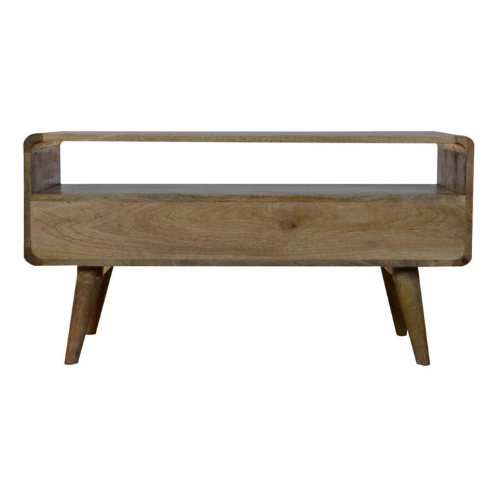 Curved Grey Washed Media Unit