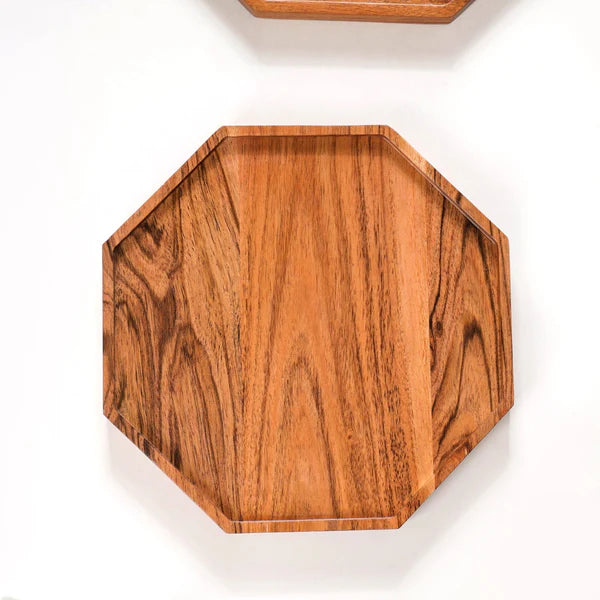Small Octagon Wooden Serving Platter